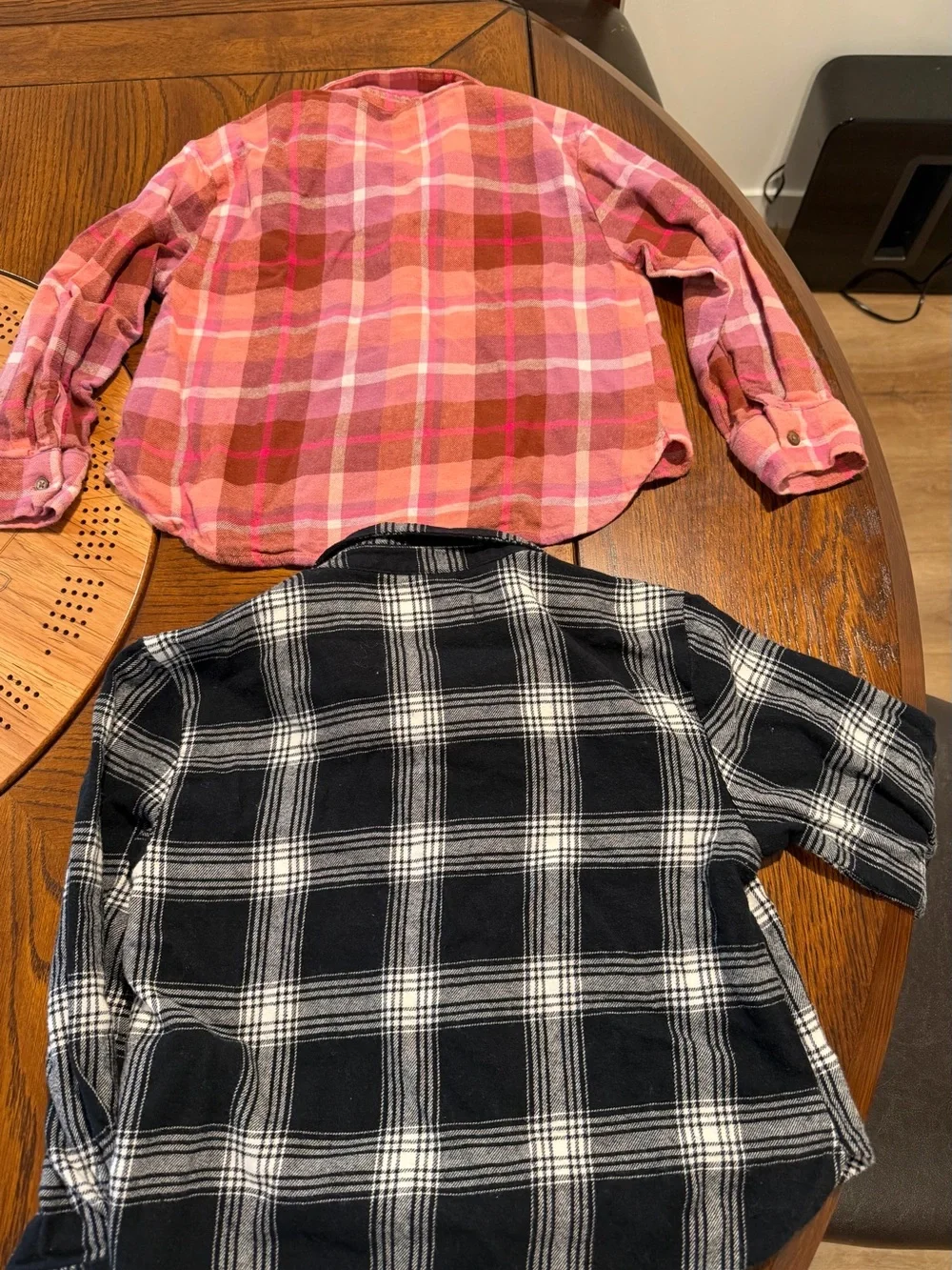 Old Navy Kids Plaid Button-Down Shirts — Pink & Black